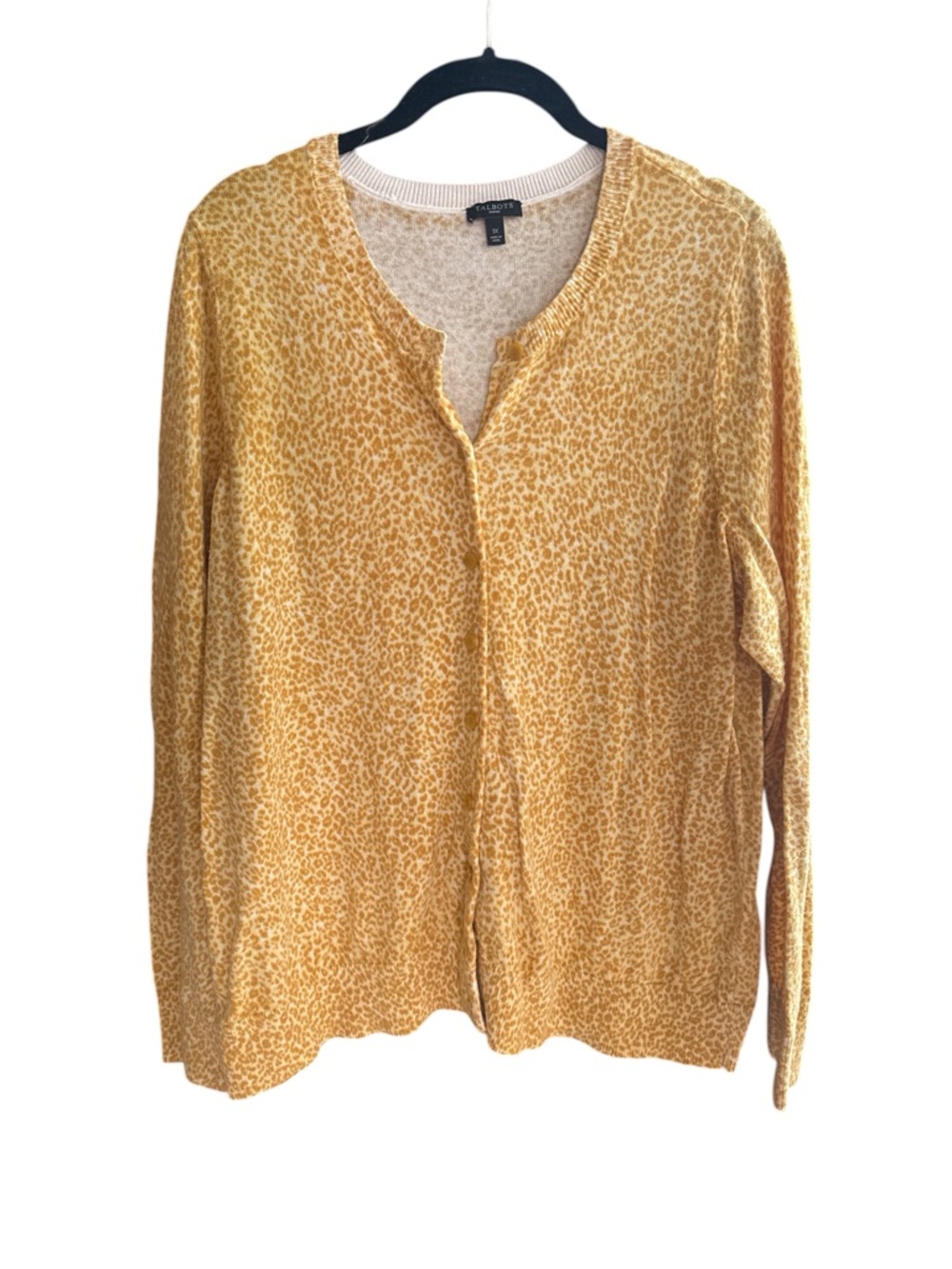 Talbots animal print cardigan